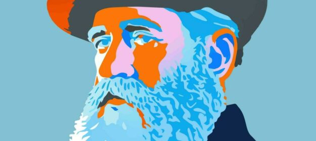 portrait-of-the-famous-artist-claude-monet-for-editorial-use-only-illustration-free-vector