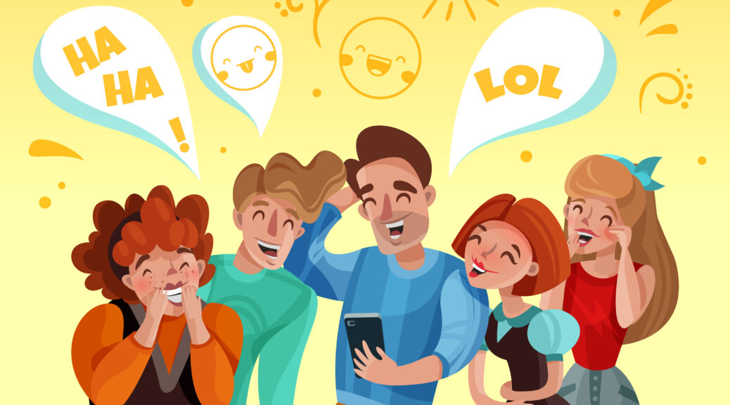 Laughing People Illustration