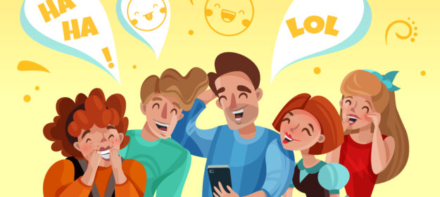 Laughing People Illustration