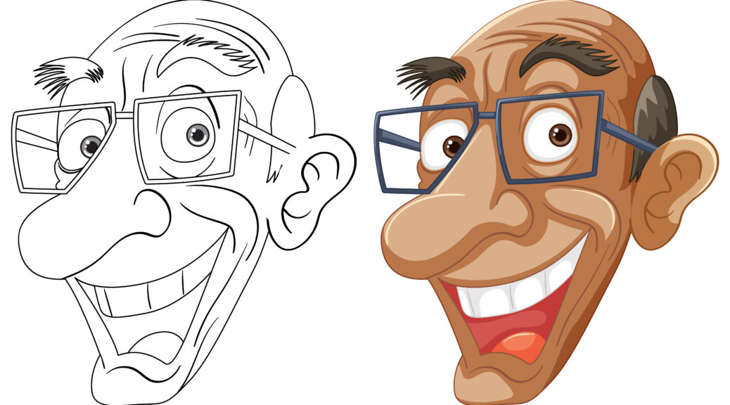 Expressive Cartoon Faces Vector Illustration